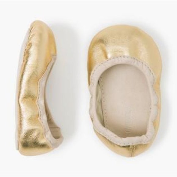 Rachel Zoe x Gymboree Gold Leather Ballet Flats